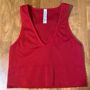 Athleta Aurora seamless ribbed crop tank